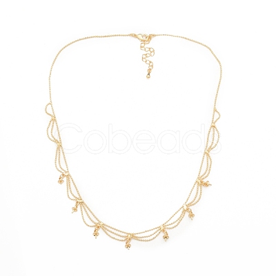 Brass Bib Necklace Making KK-N216-549-1