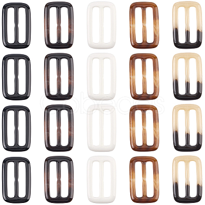 20Pcs Resin Tri-Glide Adjuster Buckles FIND-GF0008-12A-1