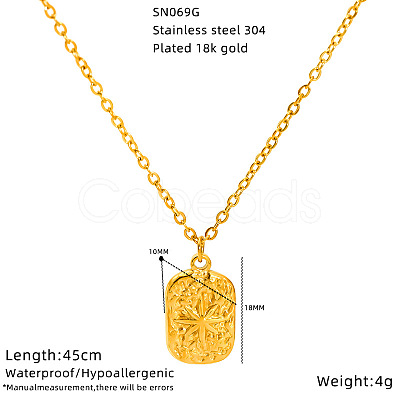 304 Stainless Steel Pendant Necklaces for Women WGBBDC7-03-1