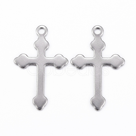 Tarnish Resistant 304 Stainless Steel Cross Pendants STAS-H397-38P-1