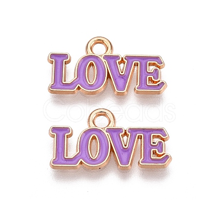 Valentine's Day Theme Alloy Enamel Pendants ENAM-T020-50D-06-1