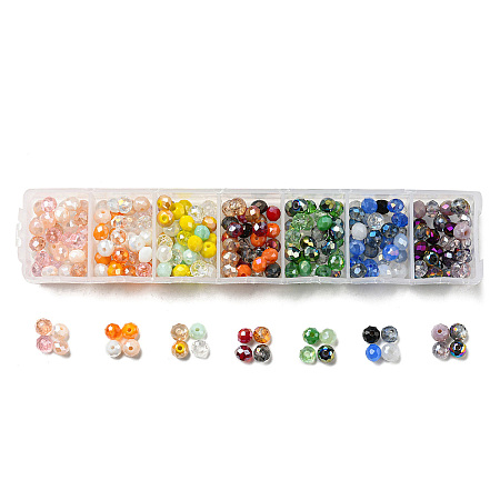 252Pcs 7 Style Electroplate Glass Beads Strands EGLA-FS0001-26-1
