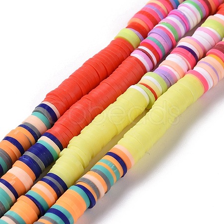 Handmade Polymer Clay Bead Strands CLAY-C003-04C-1