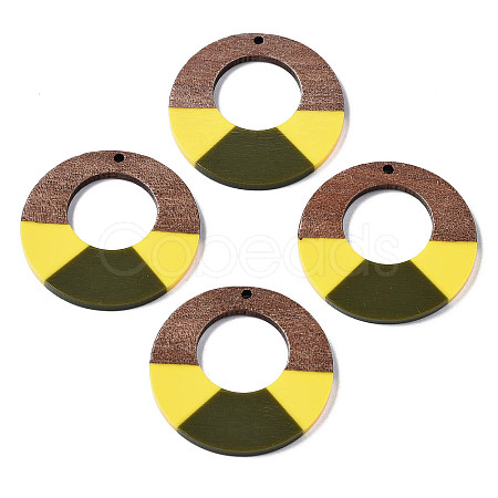 Resin & Walnut Wood Pendants RESI-S389-068A-A07-1