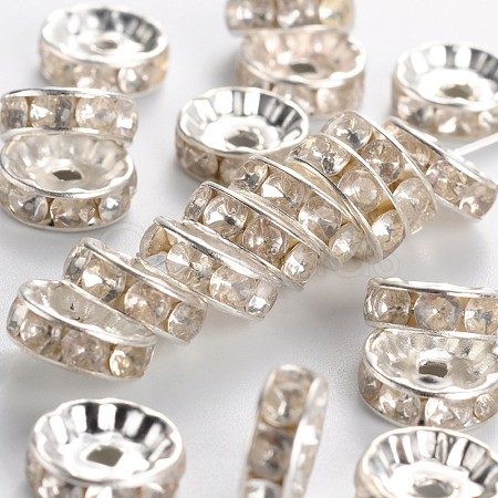 Brass Grade B Rhinestone Spacer Beads RSB039-B01-1