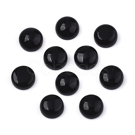 Natural Black Onyx Cabochons G-N326-59A-1