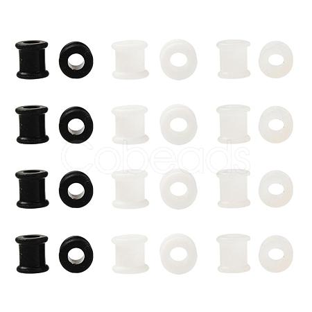 6Pcs 3 Colors Pulley Silicone Ear Gauges Flesh Tunnels Plugs FIND-YW0001-18B-1