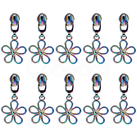 14Pcs Flower #5 Zinc Alloy Replacement Zipper Sliders FIND-GF0005-70C-1