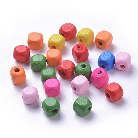 Dyed Natural Wood Beads WOOD-R249-064-1