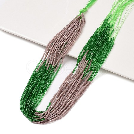 Transparent Gradient Color Glass Beads Strands GLAA-H021-01A-44-1