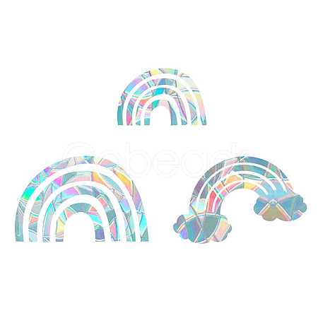 Rainbow PVC Laser Adhesive Stickers DIY-WH0273-49-1
