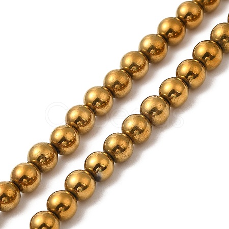 Electroplate Synthetic Non-magnetic Hematite Beads Strands G-E602-04F-1