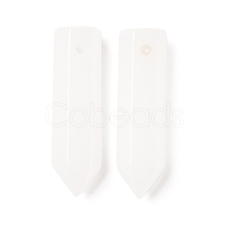 Natural White Jade Pointed Pendants G-D460-01V-1