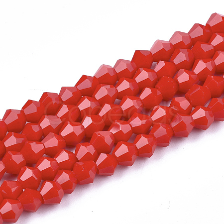 Opaque Solid Color Glass Beads Strands X-GLAA-Q080-4mm-B02-1