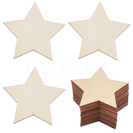 50Pcs Wood Cutouts DIY-SP0004-64A-01-1