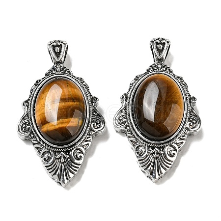 Natural Tiger Eye Big Pendants G-Z050-03B-1