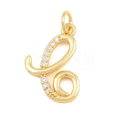 Brass Micro Pave Clear Cubic Zirconia Pendants CU-CBA7939-01C-G-1