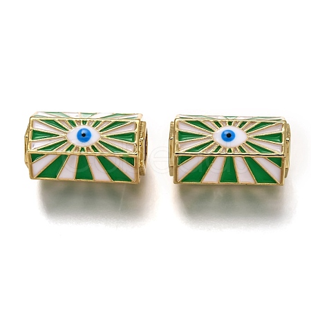 Brass Enamel Pendants ZIRC-I052-15B-1