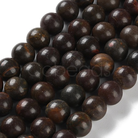 Natural Polychrome Jasper/Picasso Stone/Picasso Jasper Beads Strands G-C160-01-8mm-1