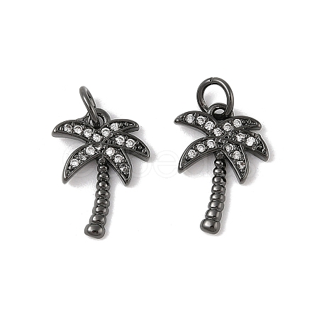 Brass Micro Pave Cubic Zirconia Pendants ZIRC-K070-38B-1