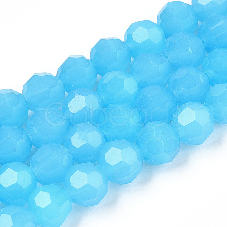 Imitation Jade Glass Beads Stands EGLA-A035-J10mm-D04-1