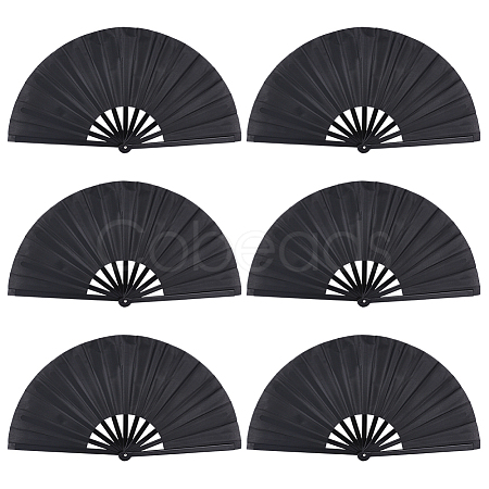 Oxford Cloth & Plastic Folding Fan AJEW-WH0696-500B-1