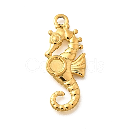304 Stainless Steel Pendant Cabochon Settings STAS-E545-04D-G-1