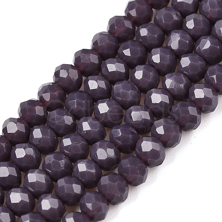 Opaque Solid Color Imitation Jade Glass Beads Strands EGLA-A044-P3mm-D11-1