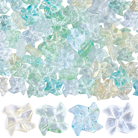 80Pcs 4 Colors Handmade Lampwork Beads LAMP-SC0001-77-1