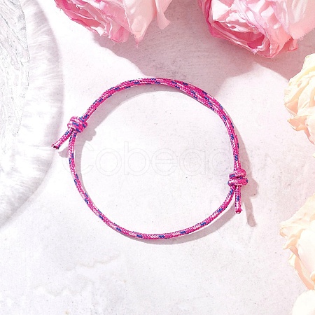 Adjustable Polyester & Spandex Cord Bracelets for Men Women BJEW-JB12092-02-1