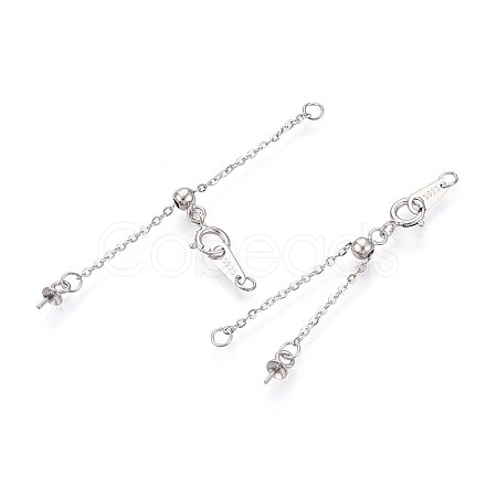 925 Sterling Silver Cable Chain Extenders STER-T008-61S-1