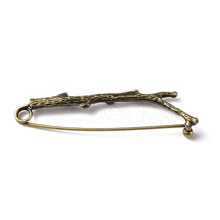 Alloy Tree Branch Safety Brooch Pin JEWB-WH0026-13AB-1