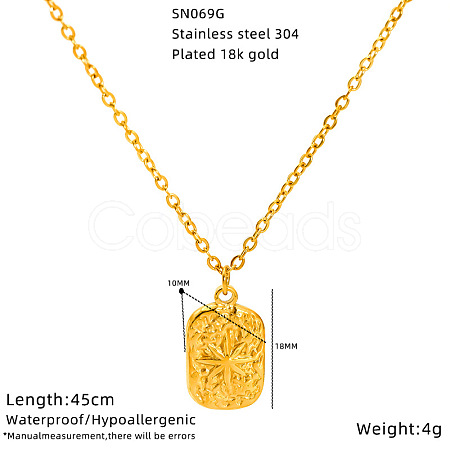 304 Stainless Steel Pendant Necklaces for Women WGBBDC7-03-1