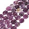 Natural Lepidolite Beads Strands, Hexagon, 13.5~18x14~18x3~4mm, Hole: 1mm, about 23~24pcs/strand, 15.35~ 15.75 inch(39~40cm)