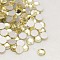 Glass Flat Back Rhinestone, Grade A, Back Plated, Faceted, Half Round, Jonquil, SS6, 1.9~2mm, 1440pcs/bag