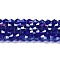 Transparent Electroplate Glass Beads Strands, AB Color Plated, Faceted, Bicone, Dark Blue, 4x4mm, Hole: 0.8mm, about 82~85pcs/strand, 30.5~31cm