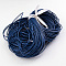 Cowhide Leather Cord, Leather Jewelry Cord, Jewelry DIY Making Material, Round, Dyed, Blue, 1.5mm