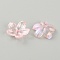 Transparent Acrylic Beads, AB Color, Flower, Pink, 11.5x3mm, Hole: 1.8mm