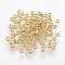 316 Surgical Stainless Steel Crimp Beads, Rondelle, Real 18k Gold Plated, 1.9mm, Hole: 1mm