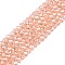 Electroplate Glass Beads Strands, Pearl Luster Plated, Faceted, Rondelle, Dark Salmon, 2.3~2.7x2mm, Hole: 0.4mm, about 150~155pcs/strand, 32~33cm