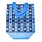 Hanukkah Theme Non-Woven Reusable Folding Gift Bags with Handle, Portable Waterproof Shopping Bag for Gift Wrapping, Rectangle, Dodger Blue, 23x21.5x11cm