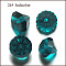 K9 Glass, Imitation Austrian Crystal Beads, Grade AAA, Faceted, Diamond, Dark Cyan, 9.5~10x7~8mm, Hole: 0.9~1mm