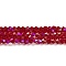 Transparent Electroplate Glass Beads Strands, AB Color Plated, Faceted, Bicone, Dark Red, 4x4mm, Hole: 0.8mm, about 82~85pcs/strand, 30.5~31cm