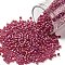 TOHO Round Seed Beads, Japanese Seed Beads, (165CF) Matte Transparent Garnet, 11/0, 2.2mm, Hole: 0.8mm, about 5555pcs/50g