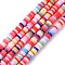 Handmade Polymer Clay Beads, Disc/Flat Round, Heishi Beads, Mixed Color, 3x1mm, Hole: 1mm, about 380~400pcs/strand, 17.7 inch