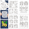 4 Sheets 11.6x8.2 Inch Stick and Stitch Embroidery Patterns, Non-woven Fabrics Water Soluble Embroidery Stabilizers, Cat Shape, 297x210mmm