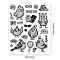 Rubber Clear Stamps, for Card Making Decoration DIY Scrapbooking, Bird, 22x18x0.8cm