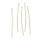 Brass Flat Head Pins, Lead Free & Cadmium Free, Real 24K Gold Plated, 45x0.7mm, Head: 2mm