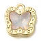 Rack Plating Alloy Pendants, with Rhinestone, Butterfly, White, 13x12.5x7mm, Hole: 1.4mm