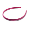 Plain Plastic Hair Band Findings, No Teeth, Covered with Cloth, Cerise, 120mm, 9.5mm